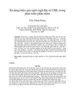 Sử dụng hiệu quả ngôn ngữ đặc tả UML trong phát triển phần mềm 