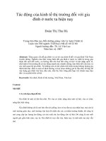 Tác động của kinh tế thị trường đối với gia đình ở nước ta hiện nay 
