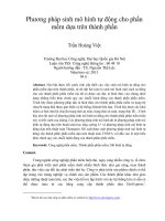 Phương pháp sinh mô hình tự động cho phần mềm dựa trên thành phần 