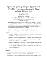 Nghiên cứu giao tiếp thời gian thực trên web WebRTC và ứng dụng xây dựng hệ thống webchat thời gian thực 
