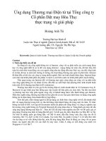 Ứng dụng thương mại điện tử tại tổng công ty cổ phần dệt may hòa thọ thực trạng và giải pháp 
