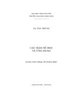 Các hàm số học và ứng dụng 