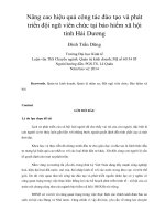 Nâng cao hiệu quả công tác đào tạo và phát triển đội ngũ viên chức tại bảo hiểm xã hội tỉnh hải dương 