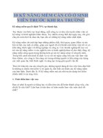 10 kỹ NĂNG mềm cần có ở SINH VIÊN TRƯỚC KHI RA TRƯỜNG