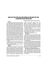 ĐÁNH GIÁ kết QUẢ PHẪU THUẬT CHẤN THƯƠNG cột SỐNG NGỰC THẮT LƯNG tại BỆNH VIỆN đa KHOA TỈNH hòa BÌNH