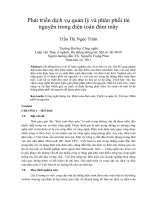 Phát triển dịch vụ quản lý và phân phối tài nguyên trong điện toán đám mây 
