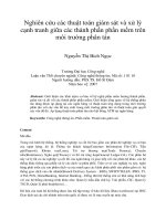 Nghiên cứu các thuật toán giám sát và xử lý cạnh tranh giữa các thành phần phần mềm trên môi trường phân tán 