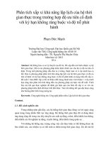 Phân tích xấp xỉ khả năng lập lịch của hệ thời gian thực trong trường hợp độ ưu tiên cố định với kỳ hạn không ràng buộc và độ trễ phát hành 