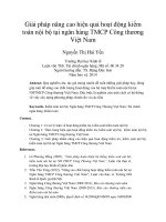 Giải pháp nâng cao hiệu quả hoạt động kiểm toán nội bộ tại ngân hàng TMCP công thương việt nam 