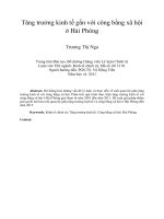 Tăng trưởng kinh tế gắn với công bằng xã hội ở hải phòng 