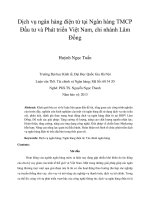 Dịch vụ ngân hàng điện tử tại ngân hàng TMCP đầu tư và phát triển việt nam, chi nhánh lâm đồng 