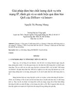 Giải pháp đảm bảo chất lượng dịch vụ trên mạng IP, đánh giá và so sánh hiệu quả đảm bảo qos của diffserv và intserv 