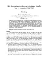 Xây dựng chương trình mã hóa thông tin cần bảo vệ trong ảnh DICOM 