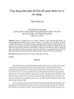 Ứng dụng khai phá dữ liệu để giảm thiểu rủi ro tín dụng 