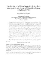 Nghiên cứu về hệ thống hàng đợi và xây dựng chương trình mô phỏng mô hình trên công cụ mô phỏng GPSS 