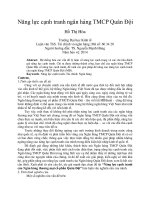 Năng lực cạnh tranh ngân hàng TMCP quân đội 