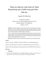 Nâng cao năng lực cạnh tranh các ngân hàng thương mại cổ phần trong giai đoạn hiện nay 