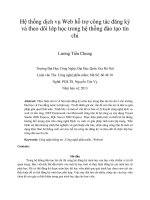 Hệ thống dịch vụ web hỗ trợ công tác đăng ký và theo dõi lớp học trong hệ thống đào tạo tín chỉ 