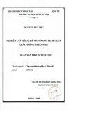 Nghiên cứu bào chế viên nang diltiazem giải phóng theo nhịp