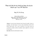 hân tích khả thi tài chính áp dụng cho dự án khách sạn 5 sao JW marriott 