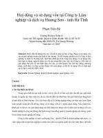 Huy động và sử dụng vốn tại công ty lâm nghiệp và dịch vụ hương sơn   tỉnh hà tĩnh 