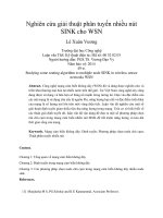 Nghiên cứu giải thuật phân tuyến nhiều nút SINK cho WSN 