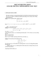 Một số phương pháp giải hệ phương trình không mẫu mực