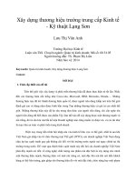 Xây dựng thương hiệu trường trung cấp kinh tế   kỹ thuật lạng sơn 