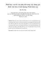 Phát huy vai trò của phụ nữ trong xây dựng gia đình văn hóa ở tỉnh quảng ninh hiện nay 