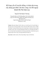 Kết hợp yếu tố truyền thống và hiện đại trong xây dựng gia đình văn hóa vùng ven đô ngoại thành hà nội hiện nay 
