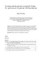 Tư tưởng canh tân giáo dục của nguyễn trường tộ   giá trị của nó với giáo dục việt nam hiện nay 