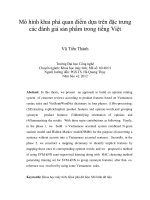 Mô hình khai phá quan điểm dựa trên đặc trưng các đánh giá sản phẩm trong tiếng việt 