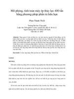 Mô phỏng, tính toán máy ép thủy lực 400 tấn bằng phương pháp phần tử hữu hạn 