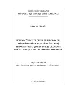 Sử dụng công cụ tài chính để thúc đẩy quá trình hình thành chính sách công nghệ thông tin trong quản lý dữ liệu của ngành dân số  kế hoạch hóa gia đình tỉnh ninh thuận 