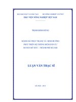 Đánh giá thực trạng và định hướng phát triển hệ thống điểm dân cư huyện mỹ đức   thành phố hà nội