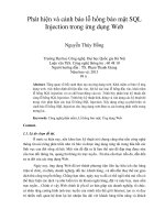 Phát hiện và cảnh báo lỗ hổng bảo mật SQL injection trong ứng dụng web 