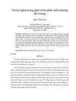 Tái kỹ nghệ trong phát triển phần mềm hướng đối tượng 