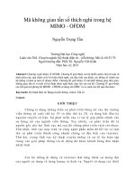 Mã không gian tần số thích nghi trong hệ MIMO   OFDM 
