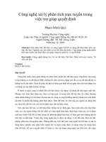 Công nghệ xử lý phân tích trực tuyến trong việc trợ giúp quyết định 