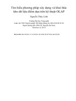 Tìm hiểu phương pháp xây dựng và khai thác kho dữ liệu điểm dựa trên kỹ thuật OLAP 