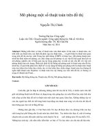 Mô phỏng một số thuật toán trên đồ thị 