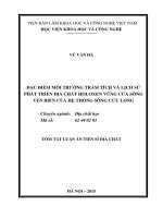 Đặc điểm môi trường trầm tích và lịch sử phát triển địa chất holoxen vùng cửa sông ven biển của hệ thống sông cửu long (TT)