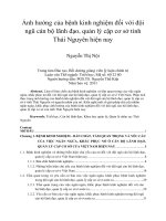 Ảnh hưởng của bệnh kinh nghiệm đối với đội ngũ cán bộ lãnh đạo, quản lý cập cơ sở tỉnh thái nguyên hiện nay 