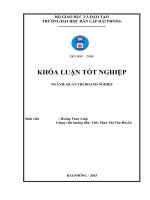 Một số biện pháp nâng cao hiệu quả kinh doanh tại chi nhánh công ty TNHH không hải vận tại thành phố hải phòng 