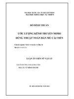 Toàn văn ước lượng kênh truyền MIMO dùng thuật toán bán mù cải tiến
