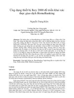 Ứng dụng thiết bị ikey 2000 để triển khai xác thực giao dịch homebanking 