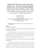 Những biến đổi trong văn hóa phố nghề thăng long – hà nội từ truyền thống đến hiện đại (qua trường hợp phố hàng đồng)