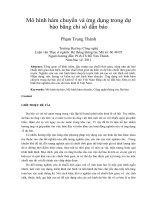 Mô hình hàm chuyển và ứng dụng trong dự báo bằng chỉ số dẫn báo 