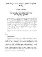 Hoạt động của các công ty xuyên quốc gia tại hà nội 