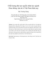 Chất lượng đào tạo nguồn nhân lực ngành giao thông vận tải ở việt nam hiện nay 